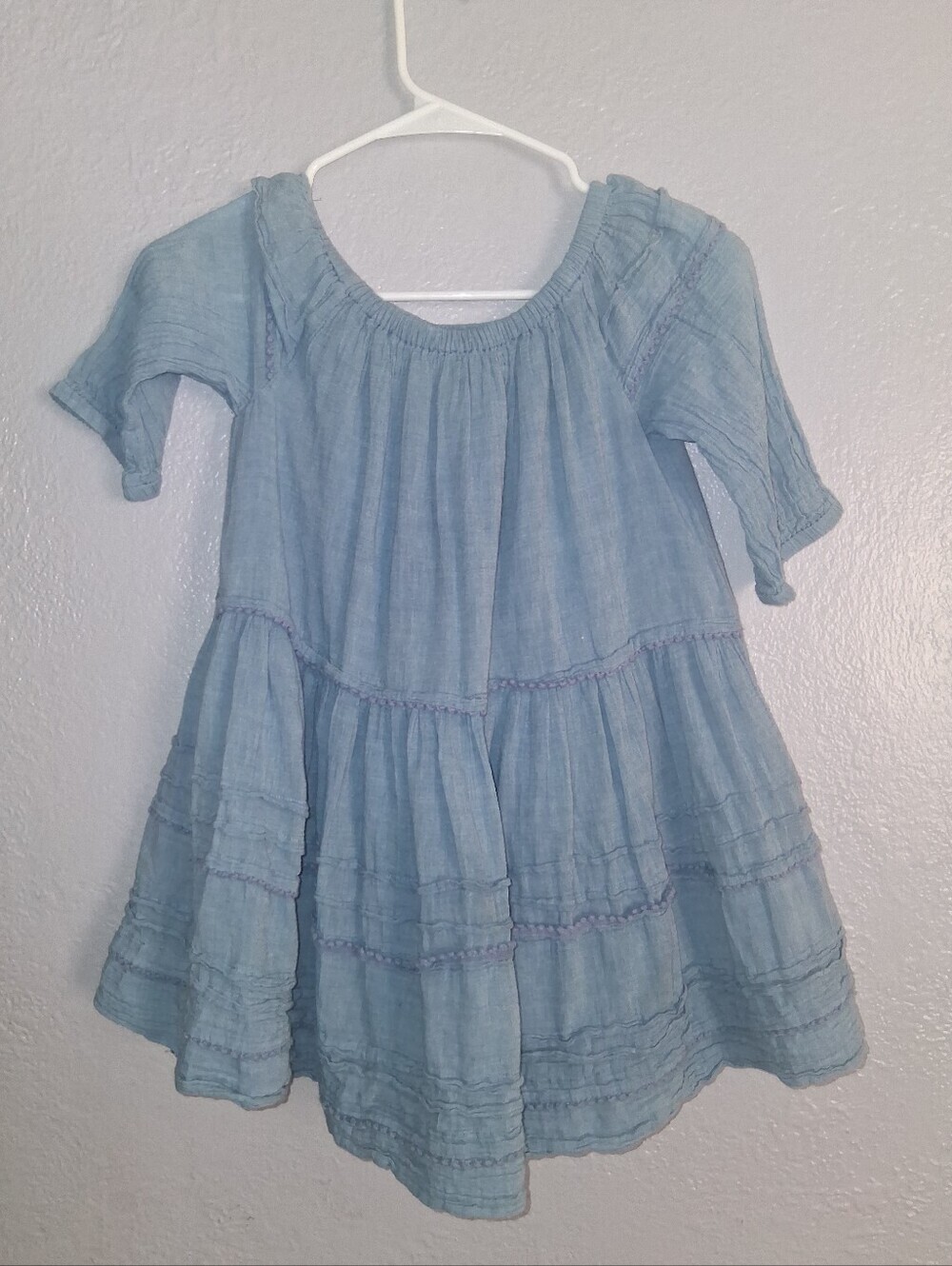 Polo Ralph Lauren Blue Teired Dress/Tunic Popover Preppy Nautical 8